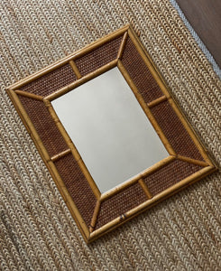 KEPT London Stock Bamboo and rattan mirror