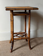 Load image into Gallery viewer, KEPT London Stock Bamboo and wicker side table
