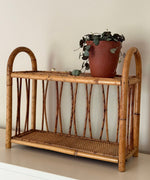 Load image into Gallery viewer, KEPT London Stock Bamboo and wicker wall shelves
