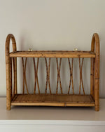 Load image into Gallery viewer, KEPT London Stock Bamboo and wicker wall shelves
