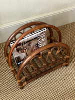 Load image into Gallery viewer, KEPT London Bamboo arched magazine rack
