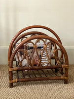 Load image into Gallery viewer, KEPT London Bamboo arched magazine rack
