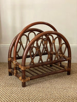 Load image into Gallery viewer, KEPT London Bamboo arched magazine rack
