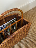 Load image into Gallery viewer, KEPT London Stock Bamboo woven magazine rack
