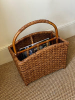 Load image into Gallery viewer, KEPT London Stock Bamboo woven magazine rack
