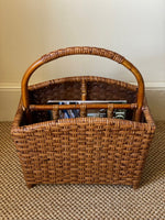 Load image into Gallery viewer, KEPT London Stock Bamboo woven magazine rack
