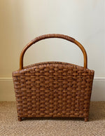 Load image into Gallery viewer, KEPT London Stock Bamboo woven magazine rack
