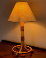 Load image into Gallery viewer, KEPT London Stock Bamboo wrapped table lamp
