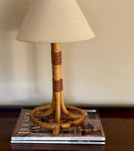 Load image into Gallery viewer, KEPT London Stock Bamboo wrapped table lamp
