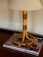 Load image into Gallery viewer, KEPT London Stock Bamboo wrapped table lamp
