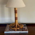 Load image into Gallery viewer, KEPT London Stock Bamboo wrapped table lamp
