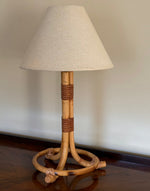 Load image into Gallery viewer, KEPT London Stock Bamboo wrapped table lamp
