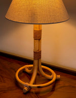 Load image into Gallery viewer, KEPT London Stock Bamboo wrapped table lamp

