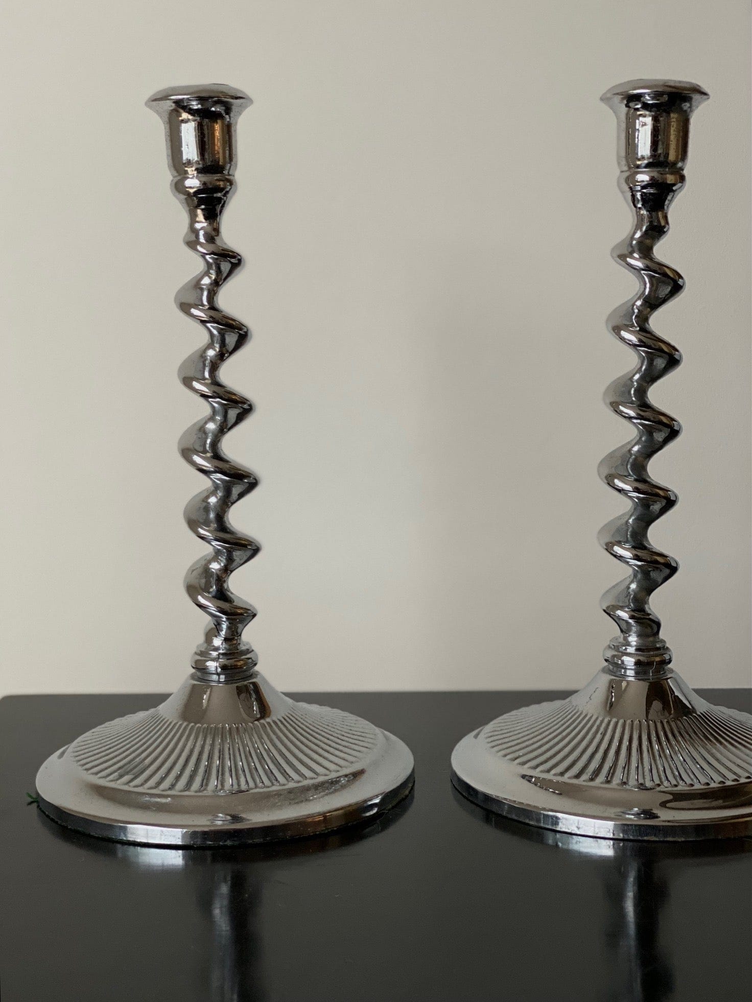 KEPT London Stock Barley twist candlesticks