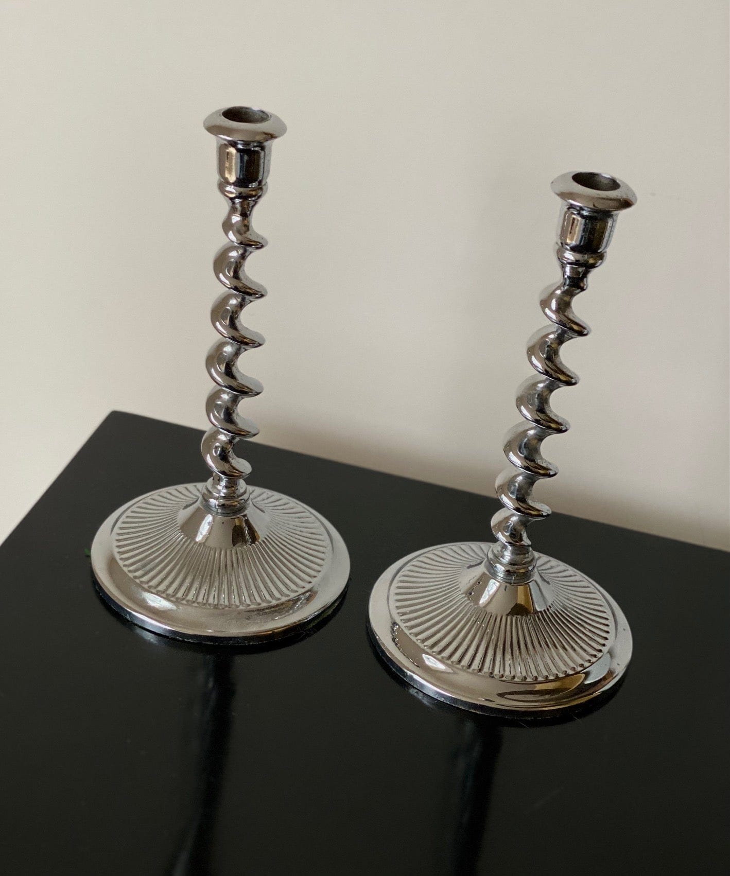 KEPT London Stock Barley twist candlesticks