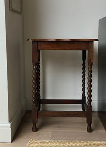 KEPT London Stock Barley twist oak table, wavy edge