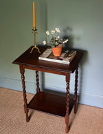 Load image into Gallery viewer, KEPT London Barley twist oak table with lower shelf
