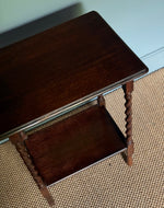 Load image into Gallery viewer, KEPT London Barley twist oak table with lower shelf
