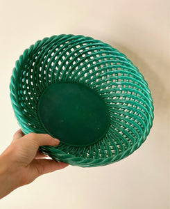 KEPT London Stock Basketweave green bowl