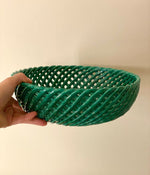 Load image into Gallery viewer, KEPT London Stock Basketweave green bowl
