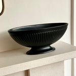 Load image into Gallery viewer, KEPT London Stock Black Wedgwood ribbed mantle vase
