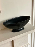 Load image into Gallery viewer, KEPT London Stock Black Wedgwood ribbed mantle vase
