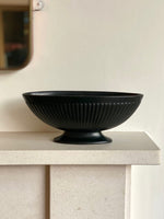 Load image into Gallery viewer, KEPT London Stock Black Wedgwood ribbed mantle vase
