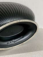 Load image into Gallery viewer, KEPT London Stock Black Wedgwood ribbed mantle vase
