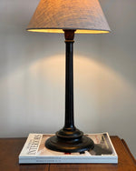 Load image into Gallery viewer, KEPT London Stock Black wooden table lamp
