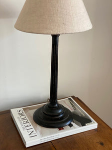 KEPT London Stock Black wooden table lamp