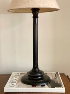 KEPT London Stock Black wooden table lamp