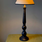 Load image into Gallery viewer, KEPT London Stock Black wooden turned lamp
