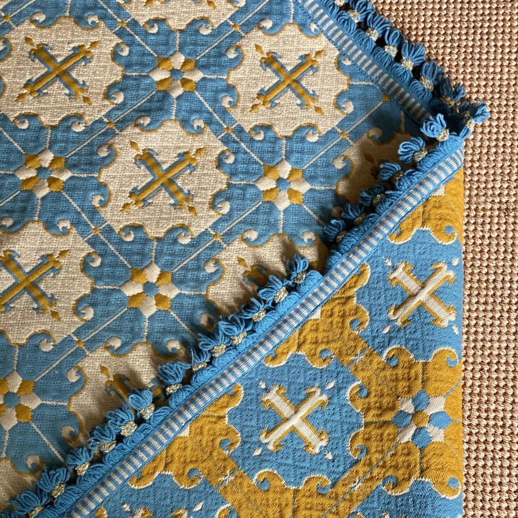 KEPT London Stock Blue and yellow Casa Pupo rug