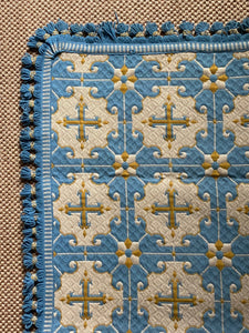KEPT London Stock Blue and yellow Casa Pupo rug