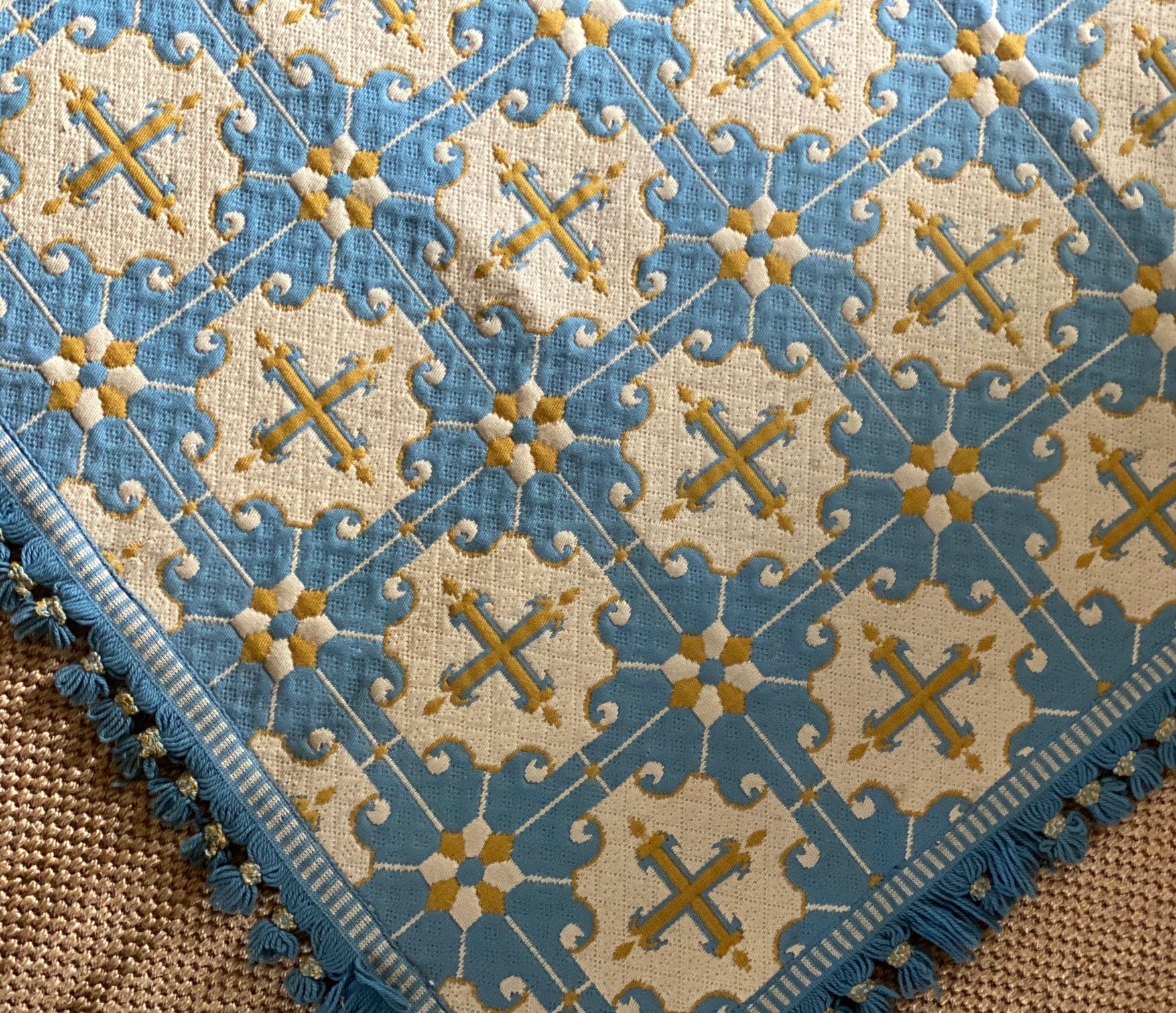 KEPT London Stock Blue and yellow Casa Pupo rug