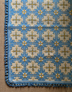 KEPT London Stock Blue and yellow Casa Pupo rug