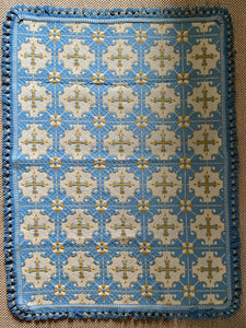 KEPT London Stock Blue and yellow Casa Pupo rug