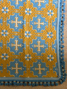 KEPT London Stock Blue and yellow Casa Pupo rug
