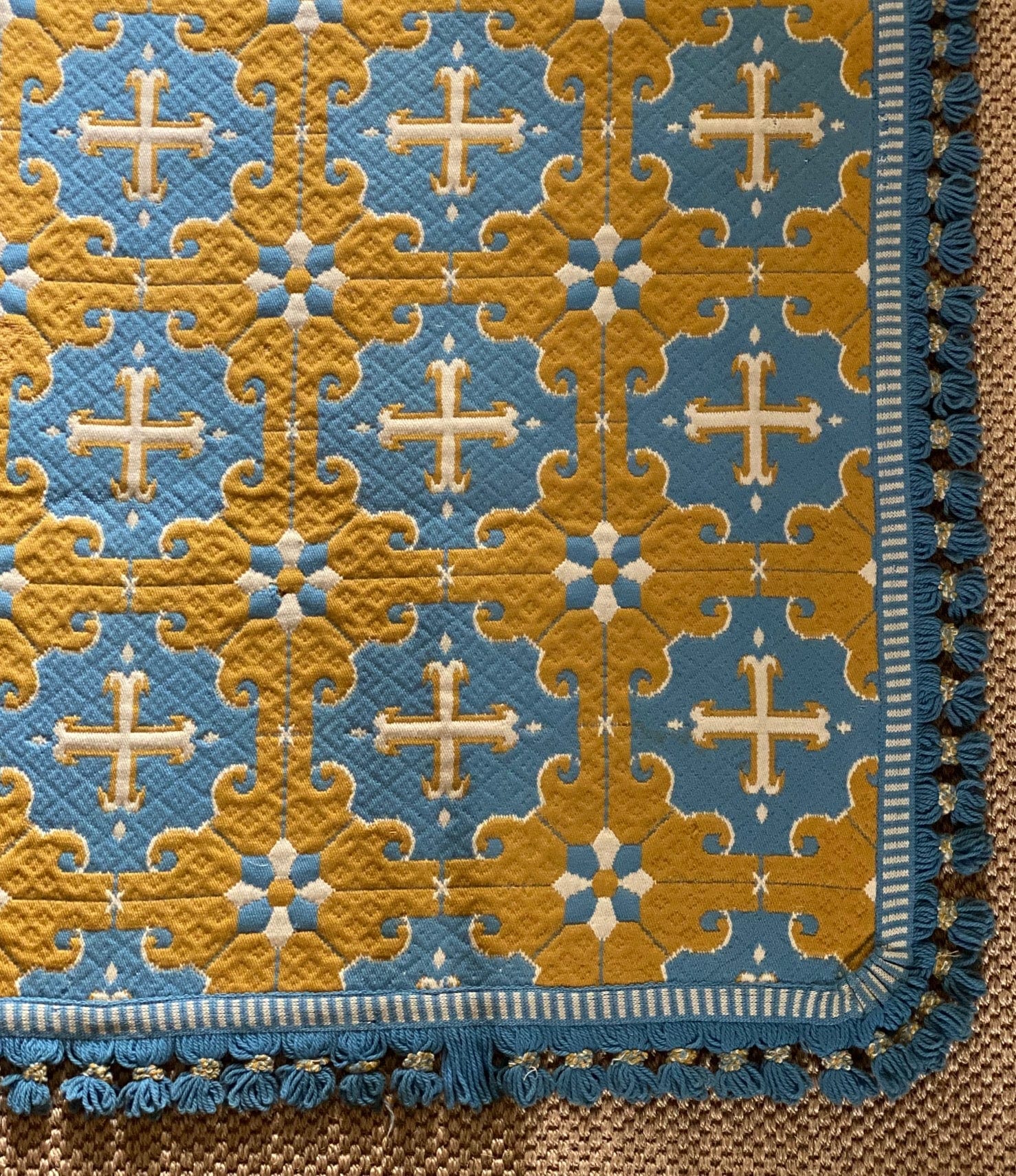 KEPT London Stock Blue and yellow Casa Pupo rug