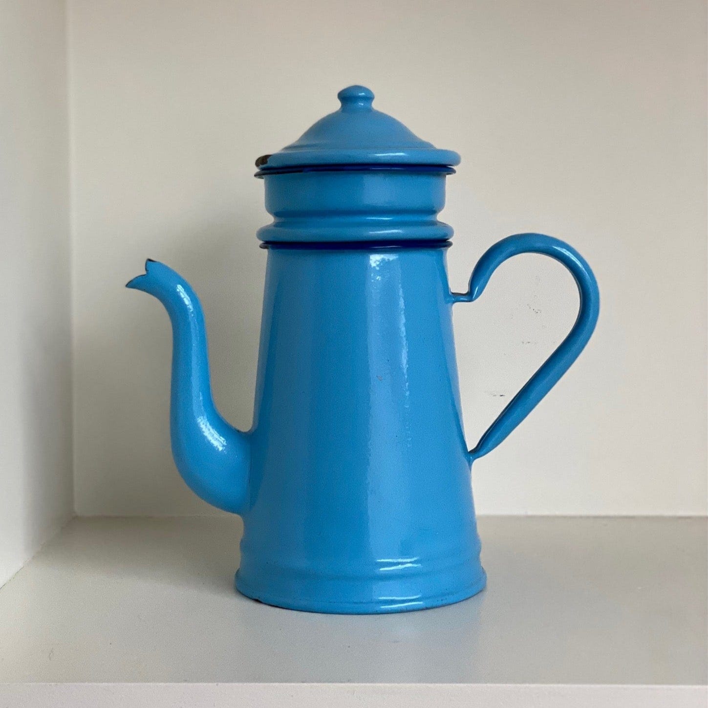 KEPT London Stock Blue enamel coffee pot