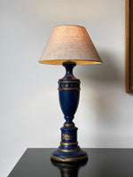 Load image into Gallery viewer, KEPT London Stock Blue hand painted wooden lamp
