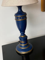 Load image into Gallery viewer, KEPT London Stock Blue hand painted wooden lamp
