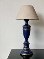 Load image into Gallery viewer, KEPT London Stock Blue hand painted wooden lamp

