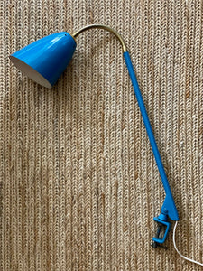 KEPT London Blue metal clamp lamp