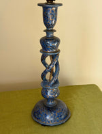 Load image into Gallery viewer, KEPT London Stock Blue painted Kashmiri lamp
