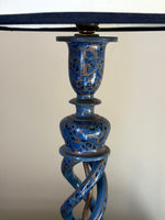 Load image into Gallery viewer, KEPT London Stock Blue painted Kashmiri lamp
