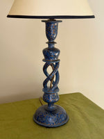 Load image into Gallery viewer, KEPT London Stock Blue painted Kashmiri lamp
