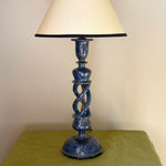 Load image into Gallery viewer, KEPT London Stock Blue painted Kashmiri lamp
