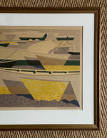 Load image into Gallery viewer, KEPT London Boats in harbour, Waldemar Lorentzon (1899–1984)
