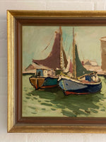 Load image into Gallery viewer, KEPT London Boats in the Harbour, by Axel Hamborn (1892–1971)
